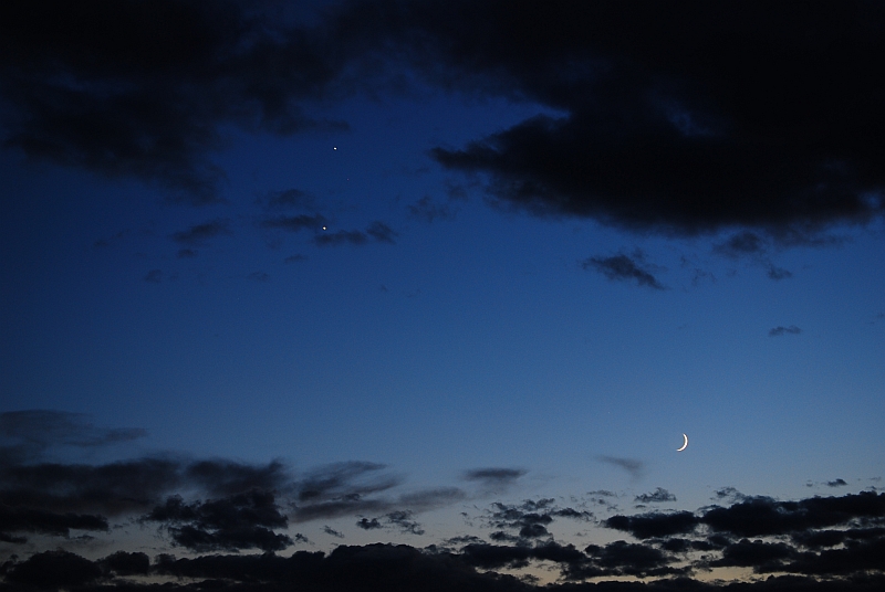 Venus, Jupiter und Mond 30.11.2008