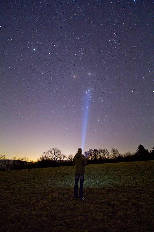 Sternbild Orion und Jupiter 28.01.2014