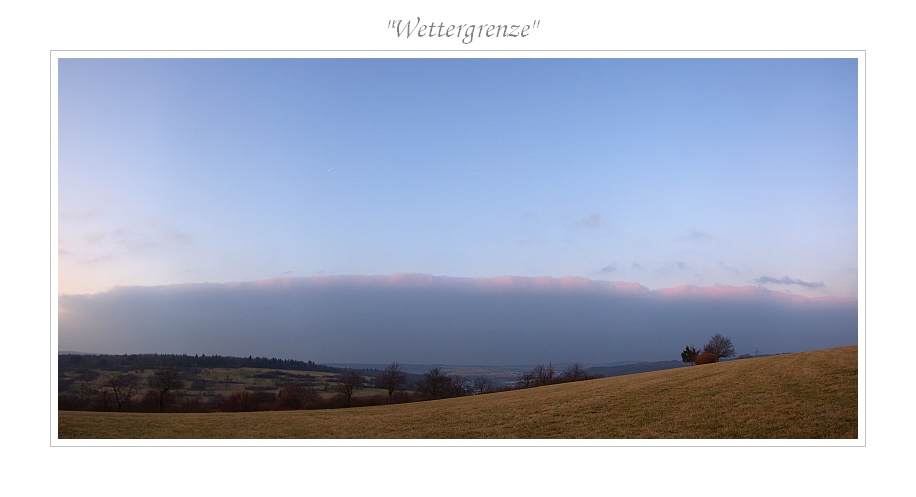 markante Wettergrenze 13.03.2012