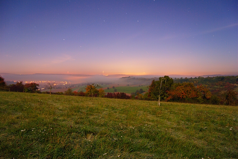 Nebel bei Mondlicht 22.10.2010