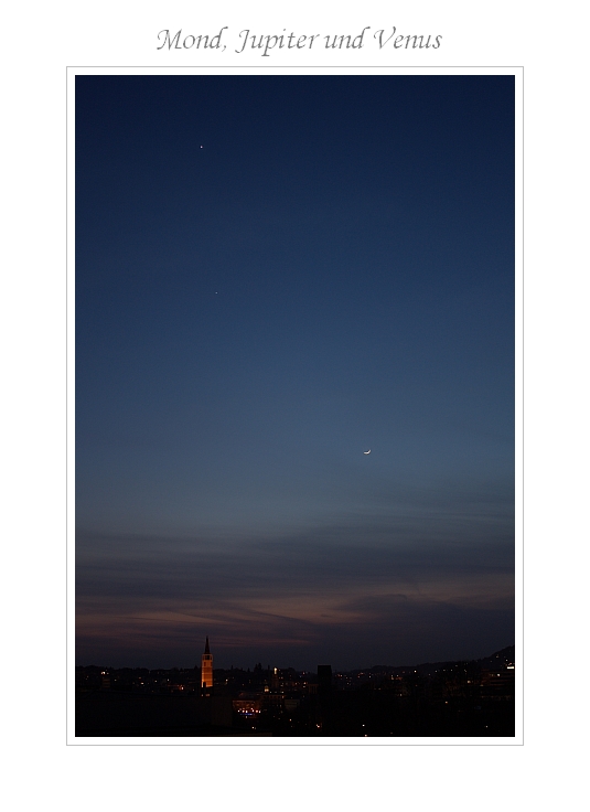 Mond, Jupiter und Venus 24.03.2012