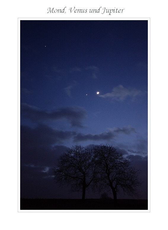 Mond, Venus und Jupiter 25.02.2012