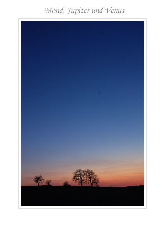 Mond, Jupiter und Venus 25.03.2012