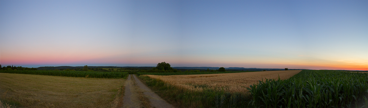 Panorama Erdschattenbogen und Dmmerungsstrahlen | 01.07.2018